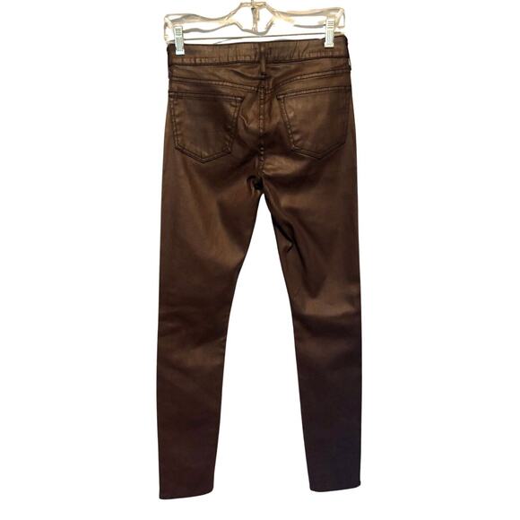 Cache Wine Burgundy Coated Jean Pant Skinny Slim 5 Pocket Stretch 0/2/4 NWT $158 - Picture 1 of 6